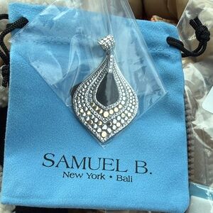 Samuel B. sterling silver and 18k gold pendant only